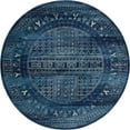 thumbnail image 1 of Unique Loom District Rustic Border Area Rug 7' 11 x 7' 11 Round Blue/Navy Blue, 1 of 2