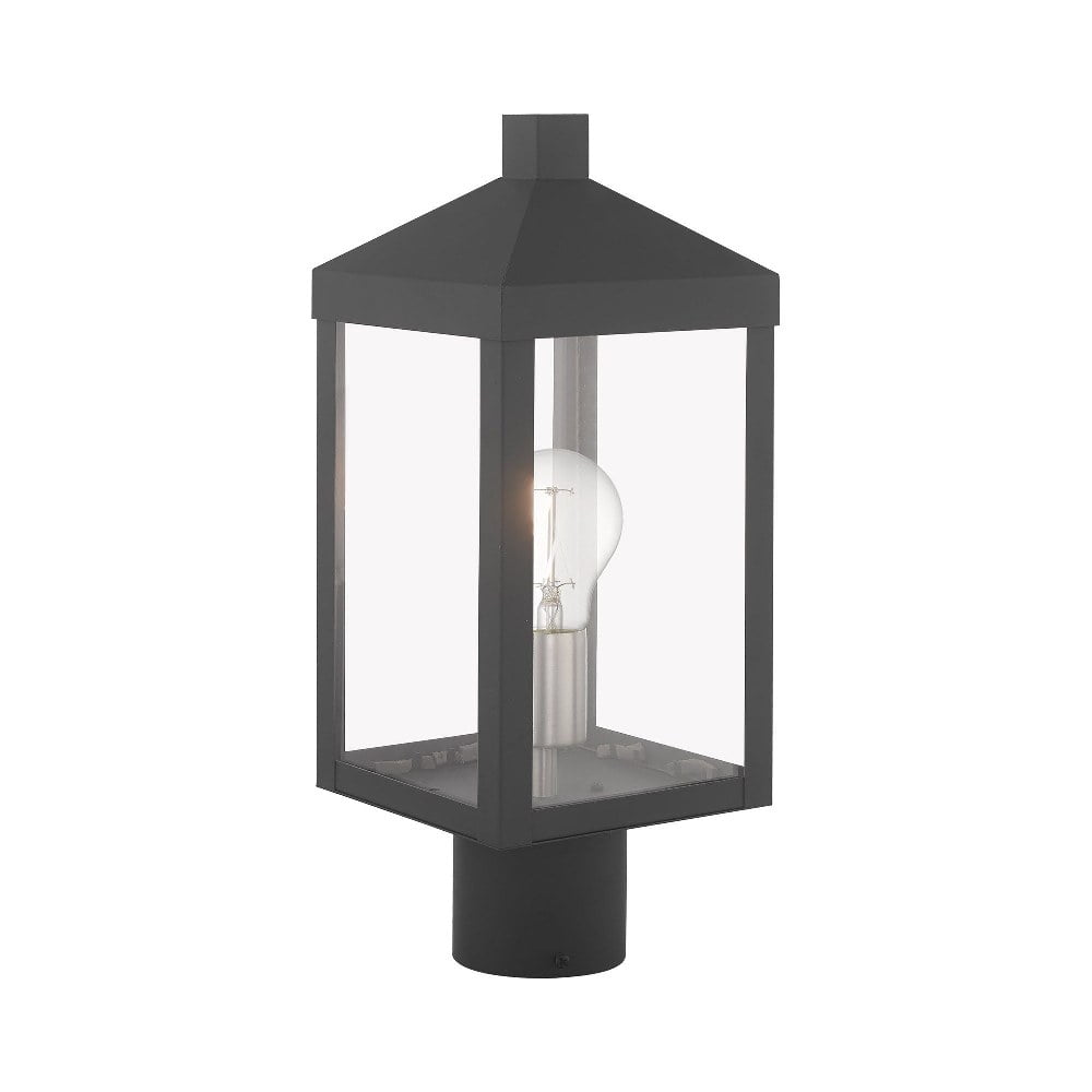 Livex Lighting - Nyack - 1 Light Outdoor Post Top Lantern in Mid Century Modern
