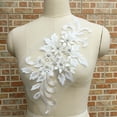 thumbnail image 5 of SPRING PARK Flower Sequin Rhinestone Motif Trim Applique Wedding Dress DIY Sewing Embroidery, 5 of 7