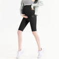 thumbnail image 2 of QIUOMBBP Pregnancy Pants Five-inch Summer Wear Cloud-like Maternity Belly Pants Maternity Leggings Yoga Pants Black XL, 2 of 7