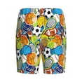 thumbnail image 2 of Lsque Various Balls Mens Sleep Pajama Shorts,Short Pajama Pants, Cotton Ultra-Soft Knit-Small, 2 of 9