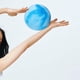 thumbnail image 5 of Pelota de gimnasia rítmica, pelota de fitness, ligera, inflable, de 7,09 pulgadas, portátil, para entrenamiento, competición y práctica de ejercicio. Nube azul, 5 of 8