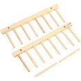 thumbnail image 4 of Estante para platos de 2 partes, estante para platos, estante de madera para cocina madera para guardar platos, libros, copas de vino Adepaton WL-00698, 4 of 7