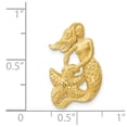 thumbnail image 3 of 14K Yellow Gold Charm Pendant 21 mm 12 Satin Diamond-Cut Open-Backed Mermaid, 3 of 3