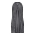 thumbnail image 7 of Xfvqtps Women Hooded Cloak Open Front Lace up Solid Color Velvet Flannel Soft Windproof Poncho Gray, 7 of 7
