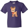thumbnail image 3 of Inktastic Cute Christmas Reindeer with Christmas Lights Youth T-Shirt, 3 of 5