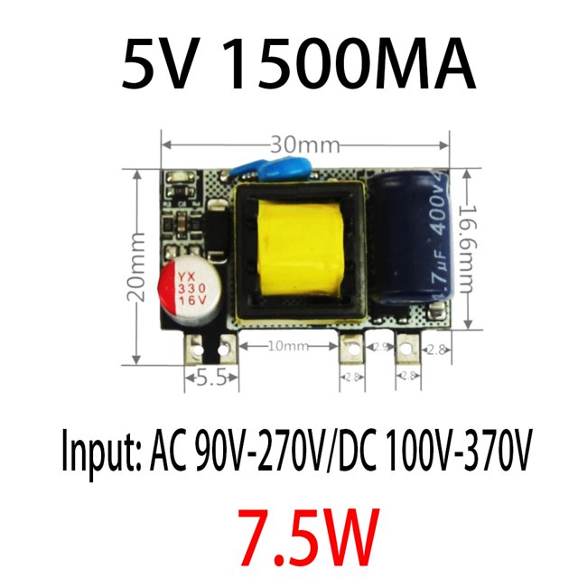 module d'Alimentation à Commutation Basse Ondulation AC-DC 3.7V / 4.2V 2000mA /5V 1700mA 9V 800mA 8.5W