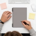 thumbnail image 6 of YFGEFTR Spiral Graph Notebook, 10'' x 7'' Business Journal B5 Soft Ring Notebooks with 5mm Grid Ruled, 80 Perforated Sheets, Sliver 1 Subject Notebook, Note Taking for Work, 6 of 6