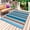 Blue, variant on Mexican Style Outdoor Rug for Patio/Deck/Porch, Non-Slip Large Area Rug 3 x 5 Ft, Colorful Mexico Stripes Orange Purple Indoor Outdoor Rugs Washable Area Rugs, Reversible Camping Rug Carpet Runner
