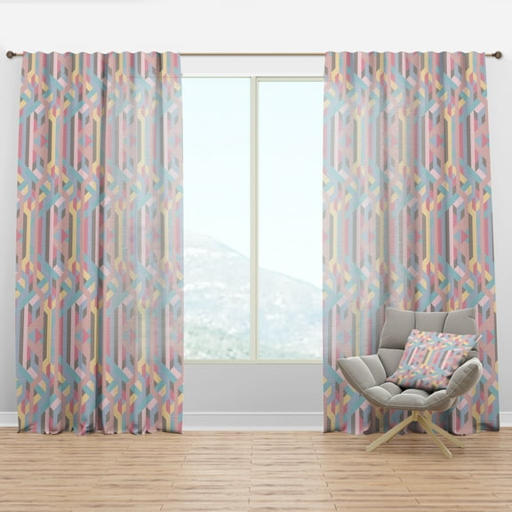 Designart 'Dreams Pastel VI' Modern & Contemporary Curtain Panel