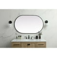 thumbnail image 3 of Elegant Decor Metal Frame Oval Mirror 30x48 Inch in Black, 3 of 12