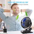 thumbnail image 7 of USB Clip on Fan, Portable Small Fan with Cord Powered, 3 Speeds Strong Airflow, with Sturdy Clamp, Quiet Personal Desk Fan, 7 of 7