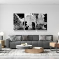 thumbnail image 4 of 3 Piece Abstract Wall Art Black and White Paintings Minimalist Wall Decor Graffiti Poster Modern Artwork Picture HD Canvas Print,Framed for Living Room Bedroom Bathroom, 12"x16"x3 Panels, 4 of 7