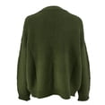 thumbnail image 5 of Wang6 Womens Chunky Plus Size Cardigan Sweaters Fall Pink Open Front Knit Sweater Long Sleeve Knitted Tops Causal V Neck Solid Outwear Green XL, 5 of 5