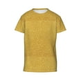 thumbnail image 4 of Wukai Gold Shiny Youth Unisex Short Sleeve T-Shirt for Boys, Girls, Teens, and Kids-Small, 4 of 7