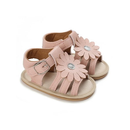 

Multitrust Baby Girl Shoes Floral Cutout Leather Soft Sandals Walking Birthday Gift Infants First Walker