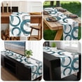 thumbnail image 6 of Turquoise Grey Table Runner 120 Inches Long, Geometric Circle Modern Abstract Simple Art Kitchen Coffee Dining Table Decoration for Home Party Birthday Wedding Home Decor 13x120 Inches, 6 of 8