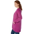 thumbnail image 4 of Woman Within Women's Plus Size The Cotton Perfect Boyfriend Cardigan Sweater, 4 of 5