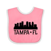 Inktastic Tampa Florida City Skyline Boys or Girls Baby Bib