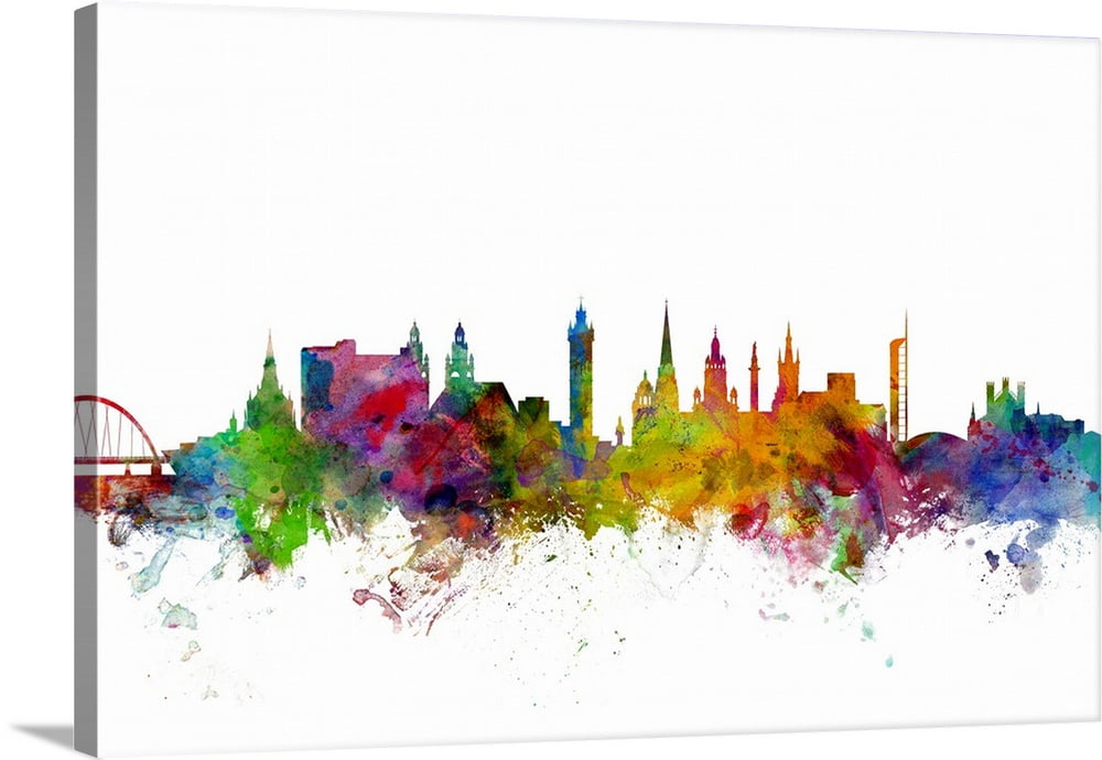 Great BIG Canvas "Glasgow Scotland Skyline" Canvas Wall Art Walmart