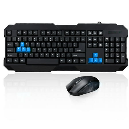 Gaming Keyboard and Mouse Combo Photoelectric Resolution 1000dpi 1.5m line power saving for Gaming for Laptop, PC, Desktop, Computer /MAC Black (Best Keyboard And Mouse For Mac)