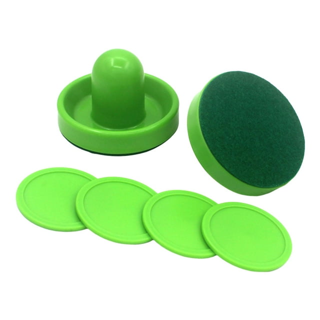 VONKY 1 Ensemble de Mini Pousseurs de Air Hockey et de Rondelles de Air Hockey Palettes de Hockey Petite Taille 2 Pousseurs Rouges Pousseurs Verts 96 mm