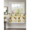 thumbnail image 2 of Lemon Sheer Curtains 2 Panels Set Watercolor Fruit Vintage Lihgt Filtering Rod Pocket Voile Drape, Semi Sheer Window Curtains for Bedroom Living Room, 52"x54", 2 of 5