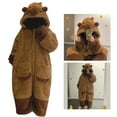 thumbnail image 5 of Jiibva Capybara Hooded Pajamas Winter Sleepwear Pockets Onesie Pajamas Christmas Party Homewear Sleepwear Jumpsuit, 5 of 7