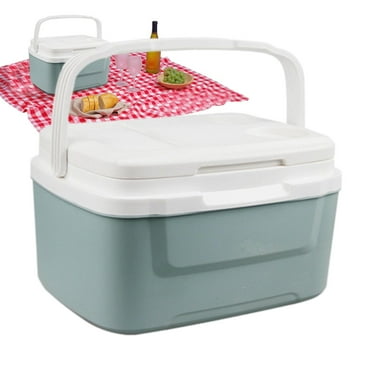 Insulated Portable Cooler - Ice Chest Cooler 8L Large Capacity, Hard Cooler With Heavy-Duty Handles | Insulated Portable Cooler Built-in Ice Board For Picnic, Groceries, Boating & More