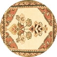 thumbnail image 1 of Ahgly Company Indoor Round Animal Brown Traditional Area Rugs, 8' Round, 1 of 4