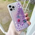 thumbnail image 2 of Compatible with iPhone 15 Pro Glitter Case Bling Sparkle Luxury Liquid Floating Quicksand Case Women Girls Slim Soft TPU Cute Flower Protective Transparent Cover,Butterfly, 2 of 12