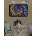 thumbnail image 6 of Outdoor TV Cover 70 to 75 Inch Weatherproof, Abstract Ethnic Tie Dye Art Waterproof TV Screen Protector for Outside Decor with Zipper and Pocket 68"L x 42"H , Watercolor Colorful, 6 of 7