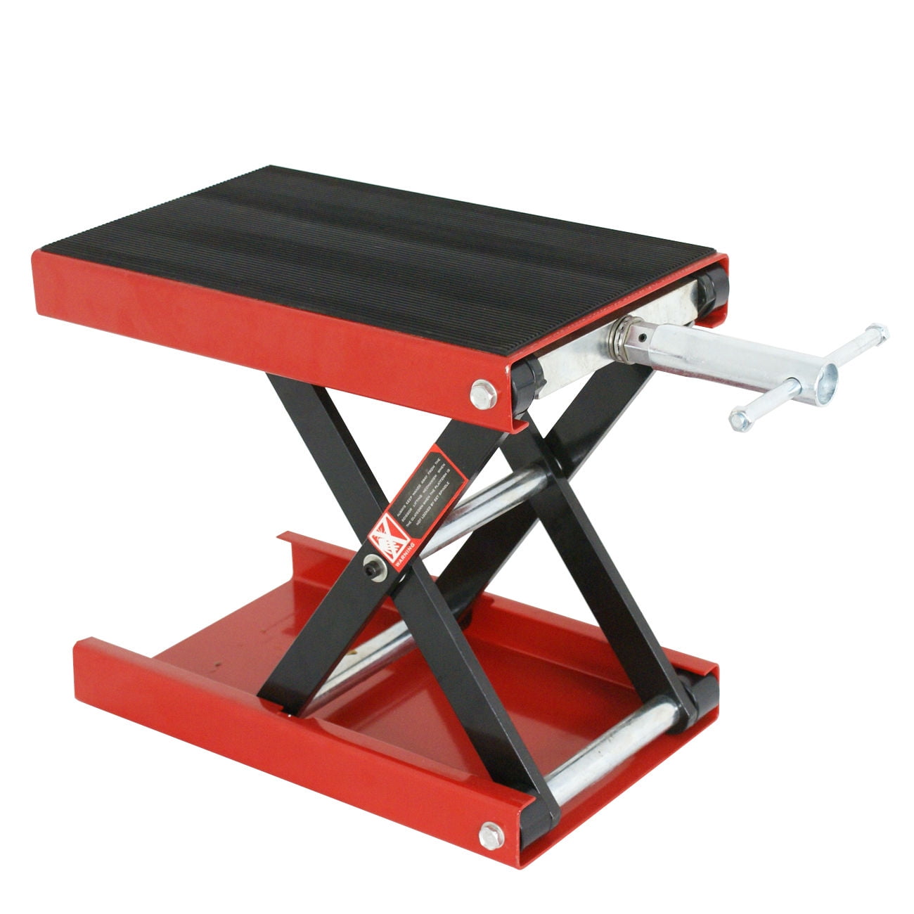 Zeny 1100 LB Wide Deck Scissor Lift Jack Stand Bikes ATVs Motorcycle Center Hoist Crank Stand