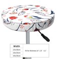 thumbnail image 2 of Tulips Flowers Blue White Round Bar Stool Seat Covers, Elastic Round Chair Cover Stool Seat Slipcover Bar Stool Cushions Round Pad for 12-14 inch, 2 of 5