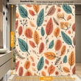 thumbnail image 3 of Abstract Leaf Shower Curtain Fabric Shower Curtain Set with 12 Hooks Waterproof 72 * 72 Inches for Bathroom Beach Caravan Hotel, 3 of 5
