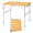 Yellow-3 Ft, variant on BAYUELSWU Folding Camping Table, Aluminum Fold Up Lightweight Camping Table with Carrying Handle Portable for Backyard, Picnic, Party, BBQ, Cooking, Beach (Yellow-3 Ft)