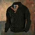 thumbnail image 2 of Western Sweatshirts for Men Winter Fall, Men's Vintage Stand Collar Knit Print 1/4 Button-Up Sweatshirt,Casual Jackets for Men, 2 of 4