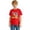 Red, variant on YUEHUA Funny School Boys Girls Kids Gift 100 Days of School Short Sleeve T-Shirt