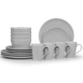 thumbnail image 2 of Noritake Colorscapes GoG Swirl (Grey on Grey) 16-Piece Coupe Dinnerware Set, Service for 4, 2 of 7