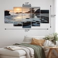 thumbnail image 4 of Designart "Rocky Beach in a Photo III" Nautical & Beach Art Living Room Set, 4 of 5