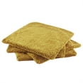 thumbnail image 3 of Home Soft Things Sherpa Pillow Cover 4 Piece Set, 20" x 20", Lemon Curry, 3 of 3