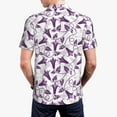 thumbnail image 6 of Wukai Violets Flowers Men’s Polo Shirts,Quick-Dry Athletic Shirt,Classic Fit Shirts-Medium, 6 of 8