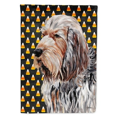 Otterhound Candy Corn Halloween House Flag