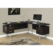 Monarch Specialties Computer Desk، Home Office، Corner، 70L، L Shape، Work، Laptop، Brown Laminate