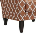 thumbnail image 6 of HL Home Furnishings Alex Transitional Flared Arm Armchair in Orange Trellis, 6 of 10
