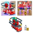 thumbnail image 1 of BKER USB Rechargeable Type，Fire Truck Track Game Set Fire Truck Climbing Stairs Tracks Slide Toy Fire Truck Roller Toy With Lights And Music Fire Truck Slide Track Toy，Screwdriver, 1 of 6