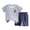 Navy, variant on Toddler Baby Boy Summer Clothes Dinosaur T-Shirt and Shorts Boy Outfits (Navy, 18-24 Months)