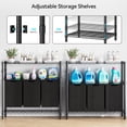thumbnail image 6 of DSSTYLES Laundry Rack, Bamboo Tube Storage Laundry Basket with 3 Laundry Bags, Removable, 45L, Metal Frame, for Laundry Room Bathroom Living Room Bedroom, Black, 6 of 9