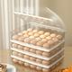 thumbnail image 5 of Recipiente Para Guardar Huevos En El Frigorífico: Huevera De Plástico Apto Para Uso Alimentario Bandeja Apilable Para Huevos Con Tapa Organizador De Huevos Antideslizante Y Duradero Para Frigorífico, 5 of 7