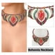 thumbnail image 5 of EeaseMX Gargantilla étnica hecha a mano, collar con babero, cuentas multicolores, joyería bohemia llamativa para mujer (rojo), 5 of 8